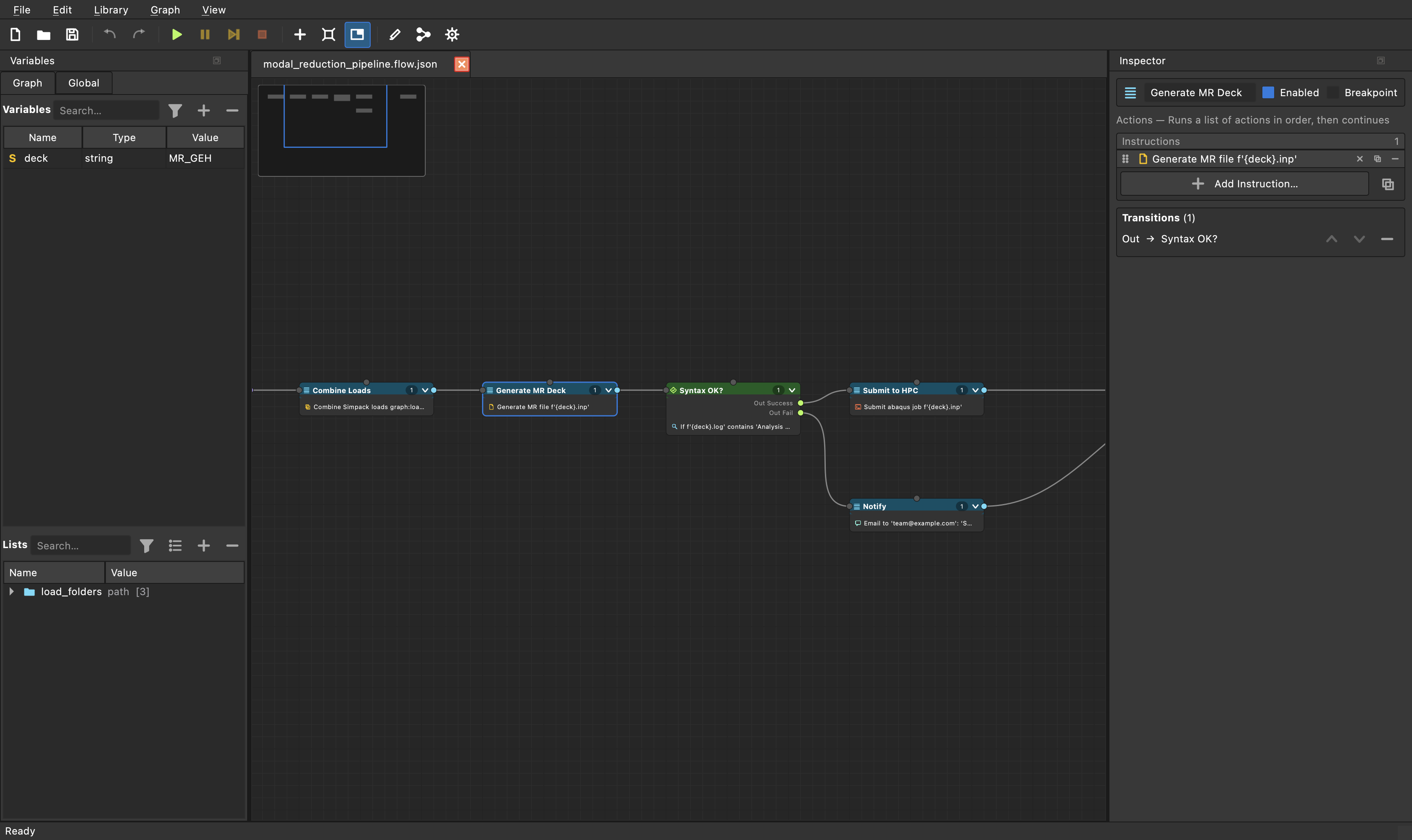 polytess Studio — visual workflow editor with node graph